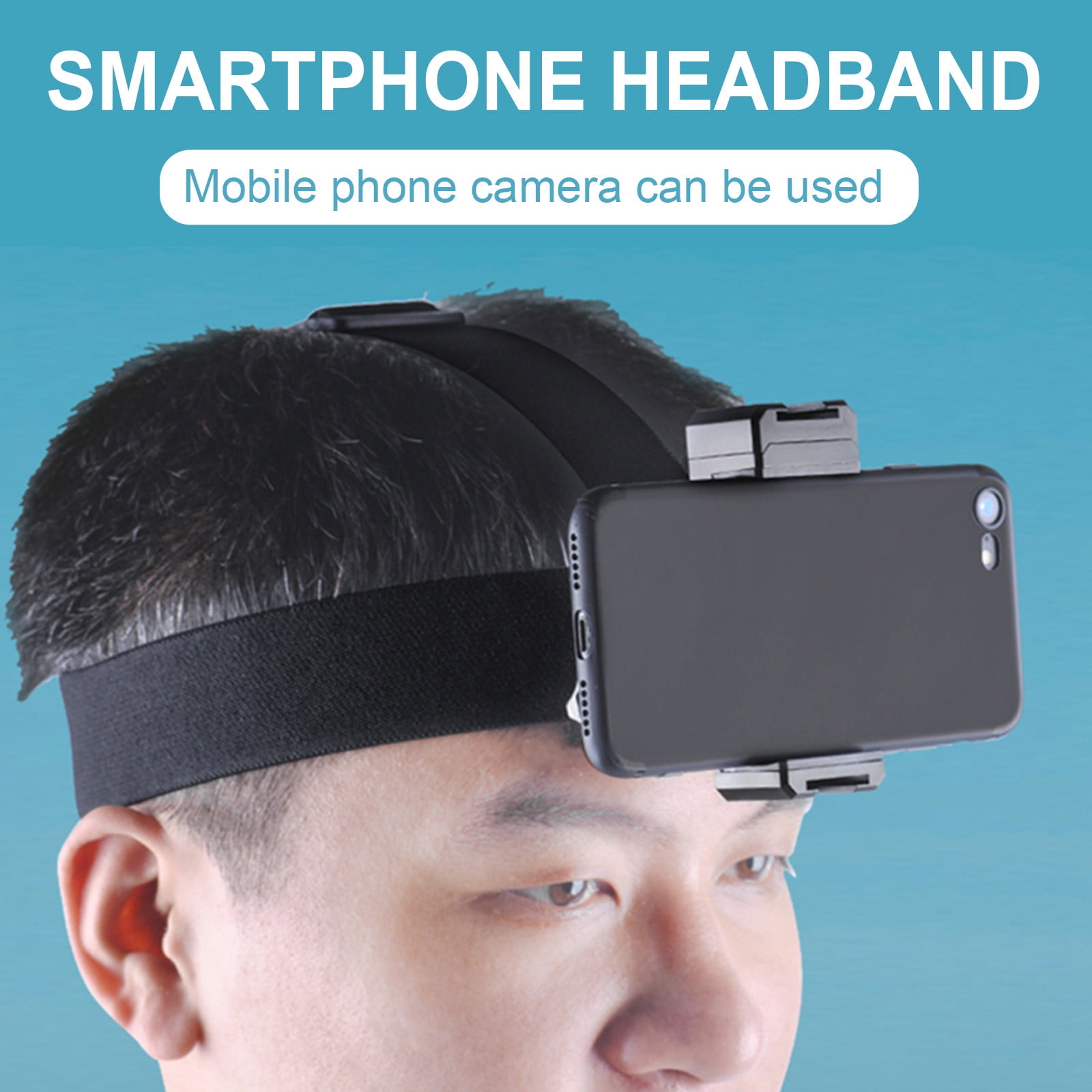 Universal Phone Holder ABS Head Strap Mount Headband Holder with 