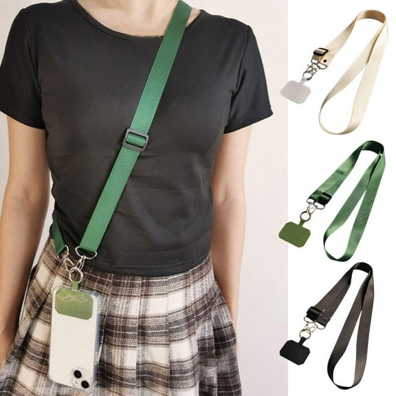 Universal Phone Lanyard Crossbody Patch Traveling Adjustable Cellphone Detachable Neck Hanging Rope Strap Smartphone