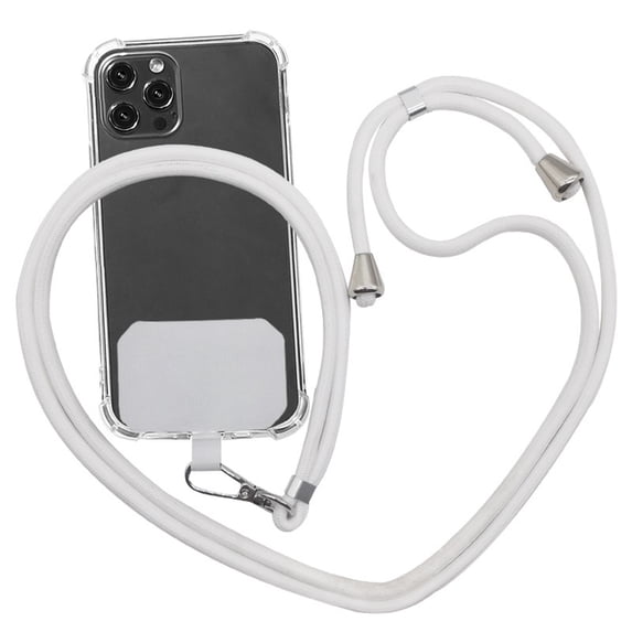 Universal Phone Lanyard with Patch Adjustable Nylon Crossbody Neck Strap Anti-Drop Phone Tether Accessory for Most Smartphones, Work Cards, Keys & Daily Use