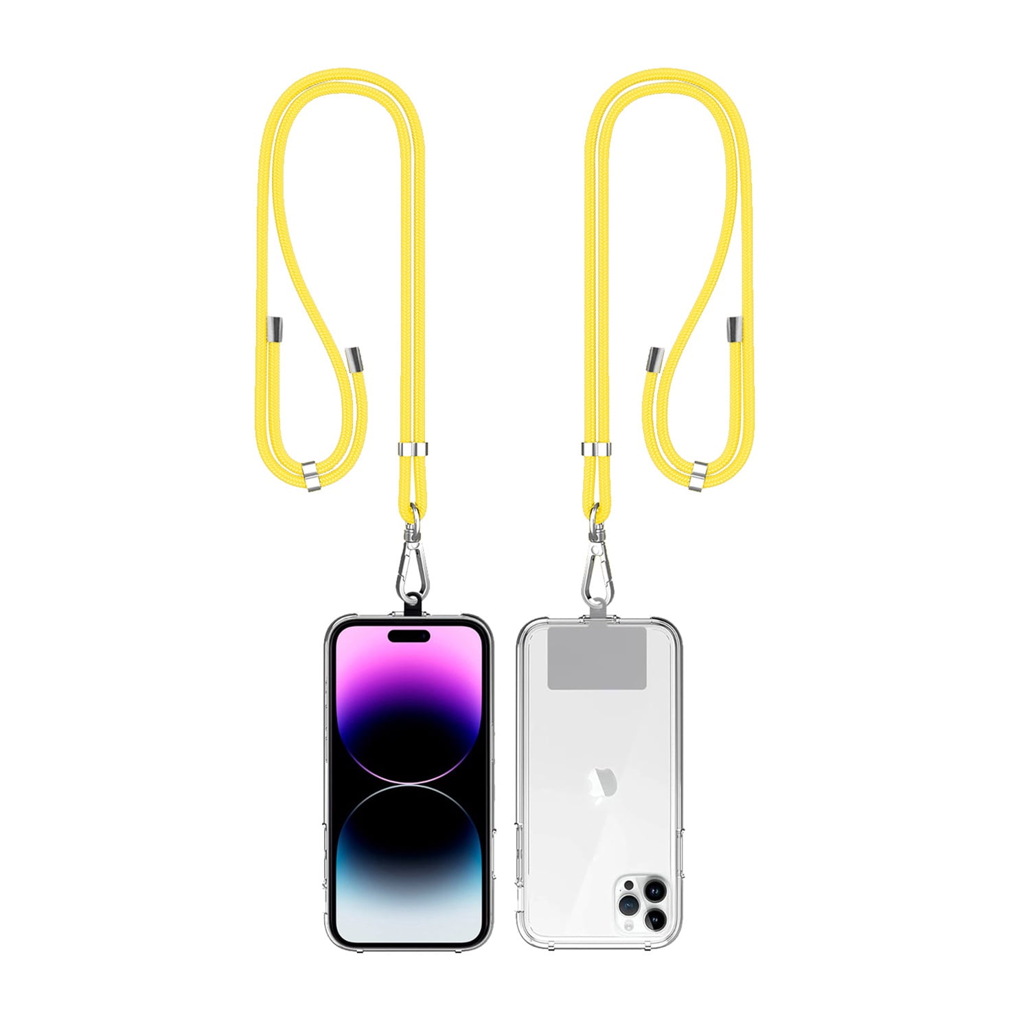 Universal Phone Lanyard with Card Organizer - Yellow