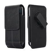 Universal Phone Pouch PU Leather Card Slot Belt Holder for iPhone 13/14/15/16/17 Pro Max 14/15 Plus Samsung S23/S24/S25 Edge for Men,L(6.6‘’x3.4''x0.86'')