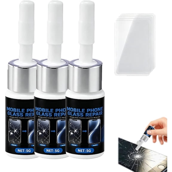 Universal Phone Screen Scratch Repair Liquid, Phone Screen Scratch Remover, Universal Liquids Quick Repair, for Glass Scratches and Cracks (3PCS)