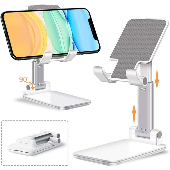Universal Phone & Tablet Holder Adjustable Desk Stand for iPhone, iPad Air, Kindle, Switch, 4"10" Devices