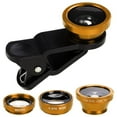 thumbnail image 1 of Universal Phone  lens kit, Fisheye + Wide Angle + Macro  Lens Kit Clip On for iPhone & Android, 1 of 6
