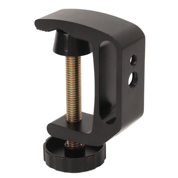 Universal Photography C Clamp Aluminum Alloy Desktop Mount Holder with 1/4in and 3/8in Thread Hole Adjustable Camera Mount up to 1.77 inches / 4.5 cm