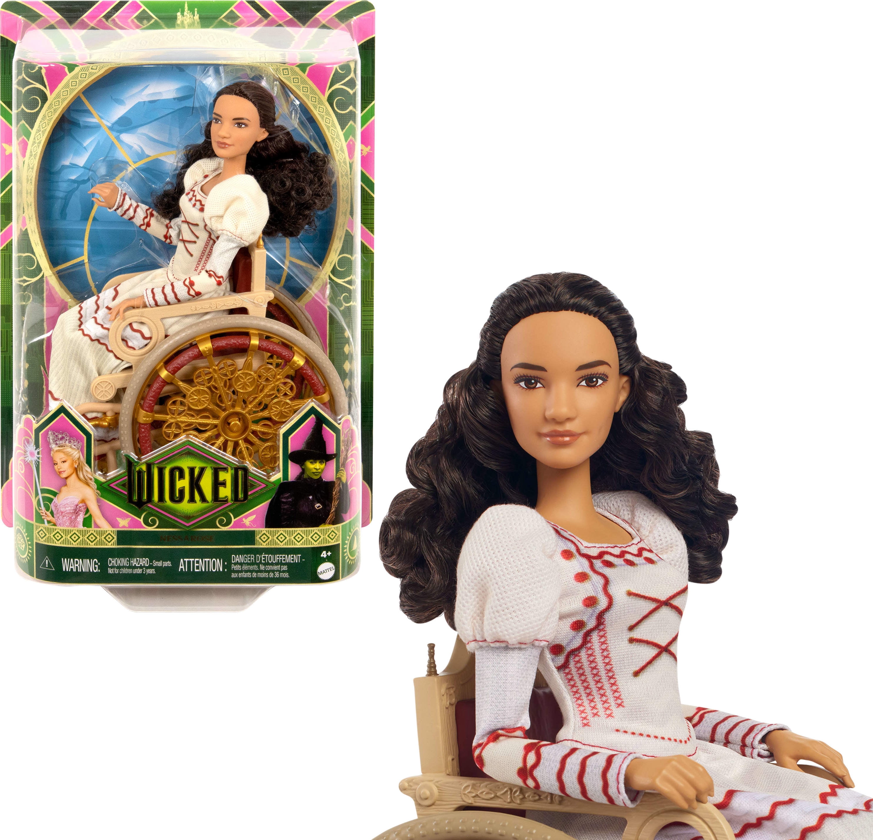 ウィキッド ふたりの魔女 ネッサローズ ファッションドール＆アクセサリー 車椅子 Wicked Nessarose Fashion Doll with Removable Outfit, Golden