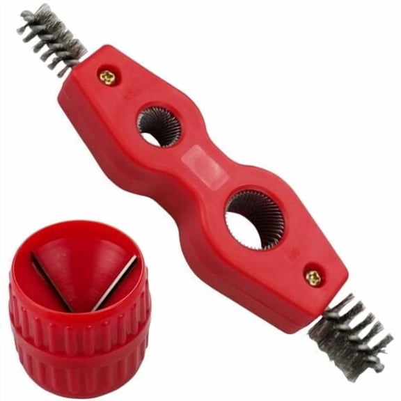 Universal Pipe Deburrer Deburring Rust Brush Deburring Tool Interior and Exterior Multi-Layer Deburrer for Plumbing Installation