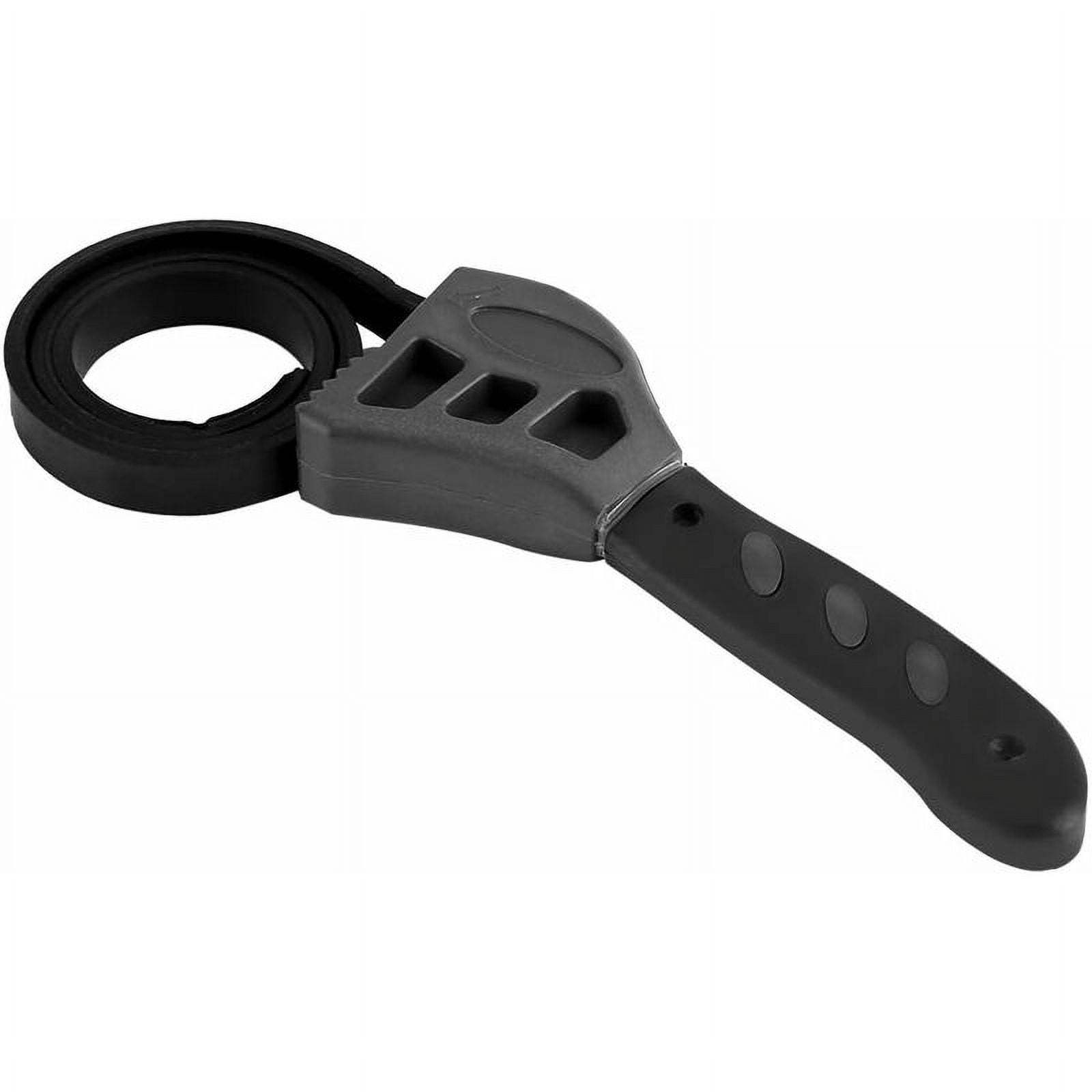 Universal Pipe Oil Filter Strap Wrench, 500mm Adjustable Rubber Strap Wrench, Jar Opener