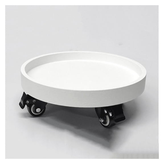 Universal Plant Pallet Caddy Round Plastic Wheels Plant Trays Flower Pot Stand Rolling Tray Coaster with Wheels,Flower Pot Rack On Rollers Trolley Saucer Tray Pallet for Indoor