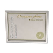 Universal Plastic Document Frame, for 8.5 x 11, Easel Back, Metallic Silver