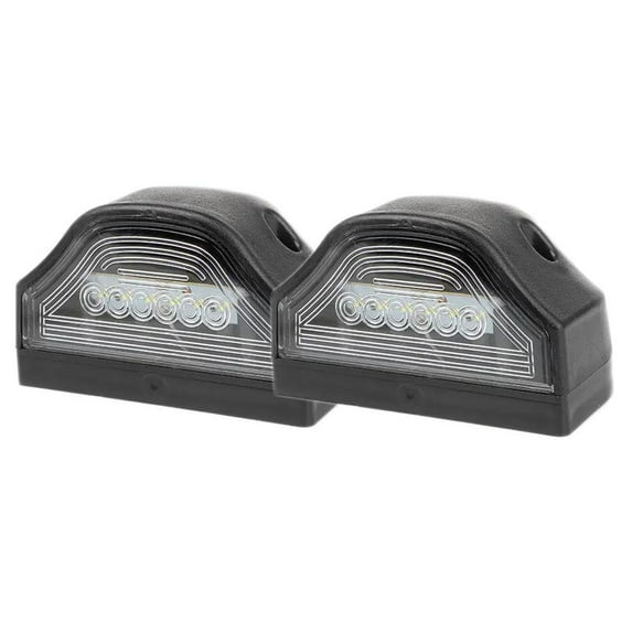 Universal Plastic LED License Plate Light with 6 LEDs, 12-24V White Light for Motorcycle, Trailers, Trucks, ATV, UTV