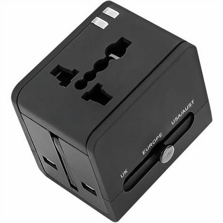 Universal Plug Adapter,Universal Travel Adapter,France Plug Adapter to USA UK Canada Australia Japan Travel Adapter with 2 USB,Travel Adapter Suitable for 150+ Countries