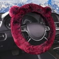 thumbnail image 1 of Universal Plush Steering Wheel Cover for Most Cars, Soft & Fluffy, Non-Slip Grip, Easy to Install, Suitable for SUVs, Trucks and Vans, Cute Animal Design, 1 of 8