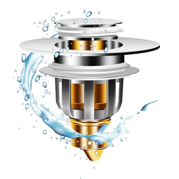 WeGuard Bathroom Sink Stopper Fits 1.1~2.16'' Drain Holes, Sink Drain Strainer Hair Catcher for American Standard Sink Drains