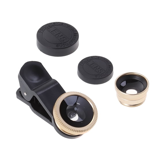 RENACLIPY Cell Phone External Lens Phone Camera Lens Golden 1 Set