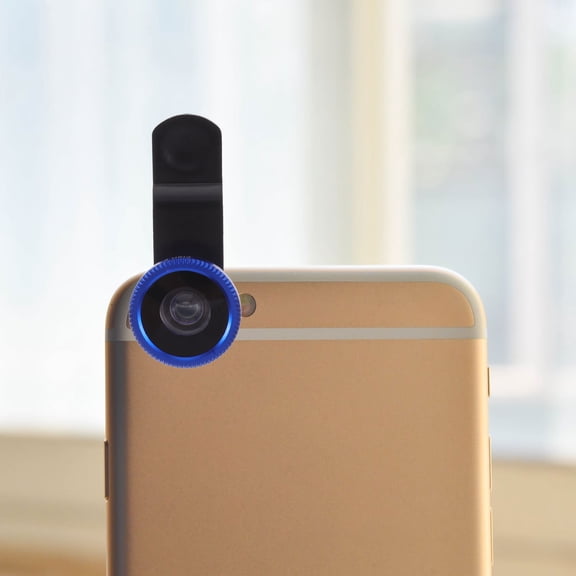 Universal Clip-On Mobile Phone Camera Lens Kit with Super Wide Angle, Macro, and Fisheye Lenses Compatible with iPhone 6S/7/8/