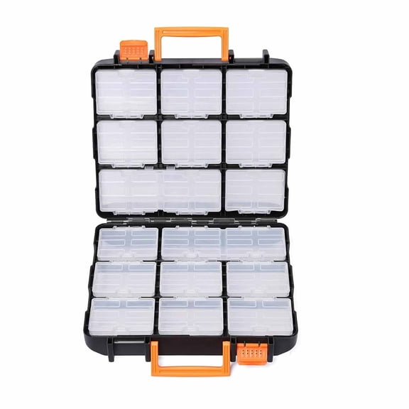 Universal Portable Handheld Storage Box Home Tool Organizer and Outdoor Utility Case with Secure Handle, Durable Plastic