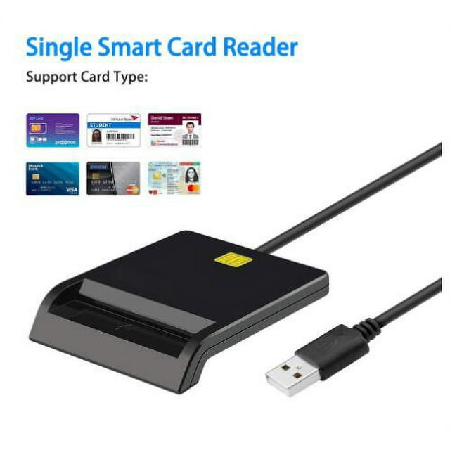 Universal Portable USB Smart Cards Reader Compatible for Windows Vista Mac X10.3.x+