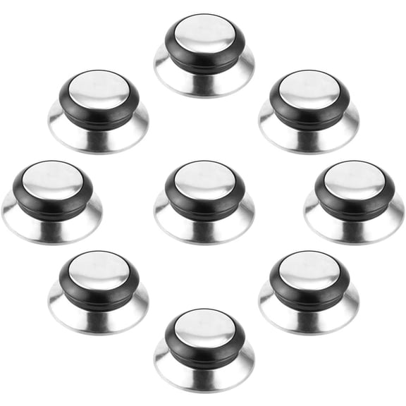 Universal Pot Lid Handles Stainless Steel Replacement Knobs for Pot Covers, Steaming, and Woks Friction Resistant Metal Parts(a:9 pcs)