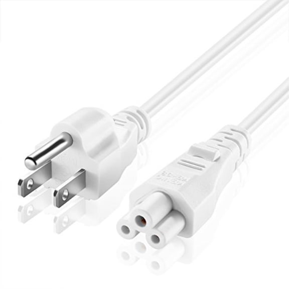Universal Power Cord (6 Feet) - IEC320 C5 to NEMA 5-15P 3-Prong Power Extension Cable Wire Connector Socket Plug Jack For Laptop Notebook AC Power Supply Adapter Charger Wall Outlet