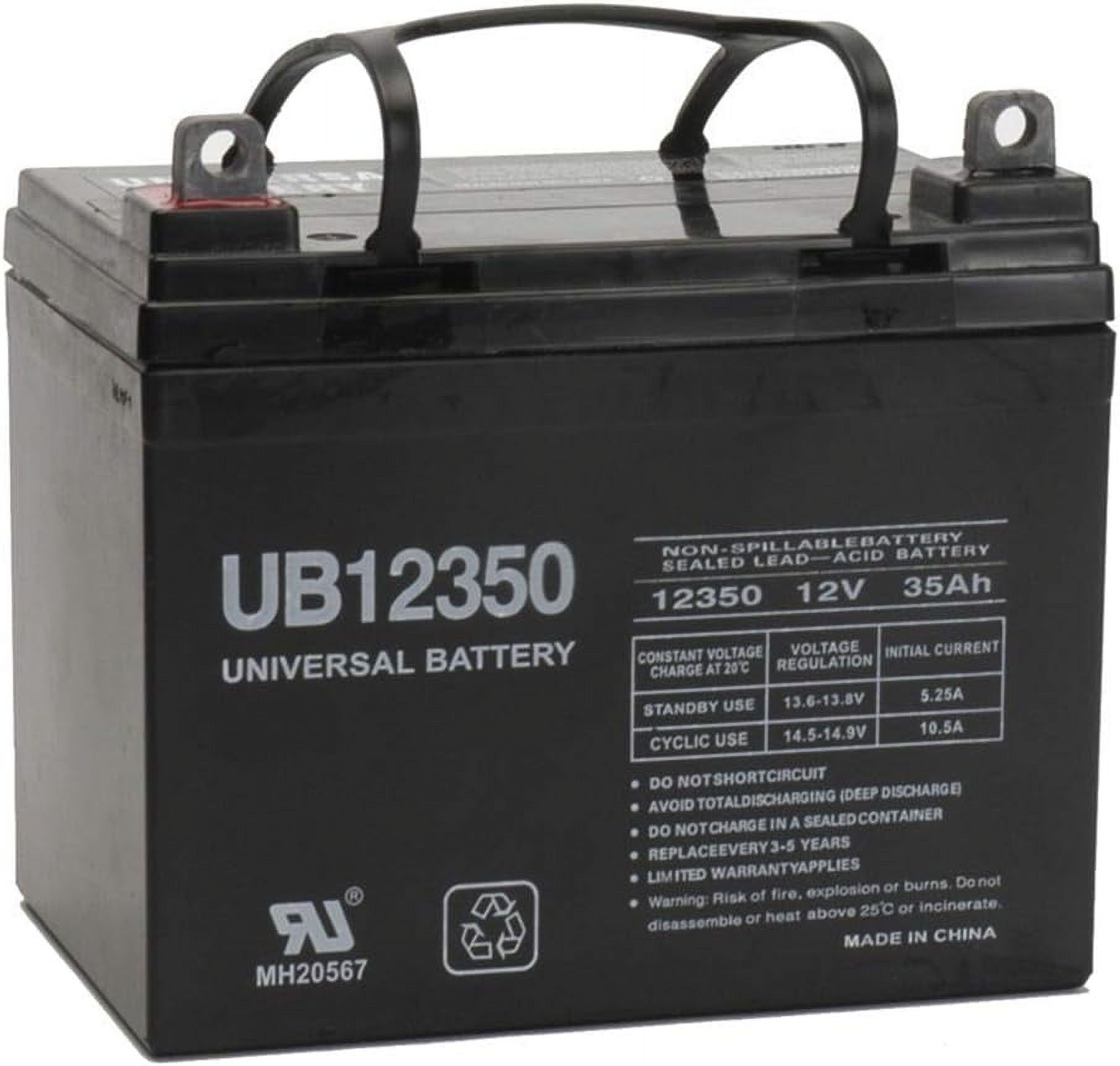 Universal Power Group 12V 35AH Battery for John Deere Lawn Garden