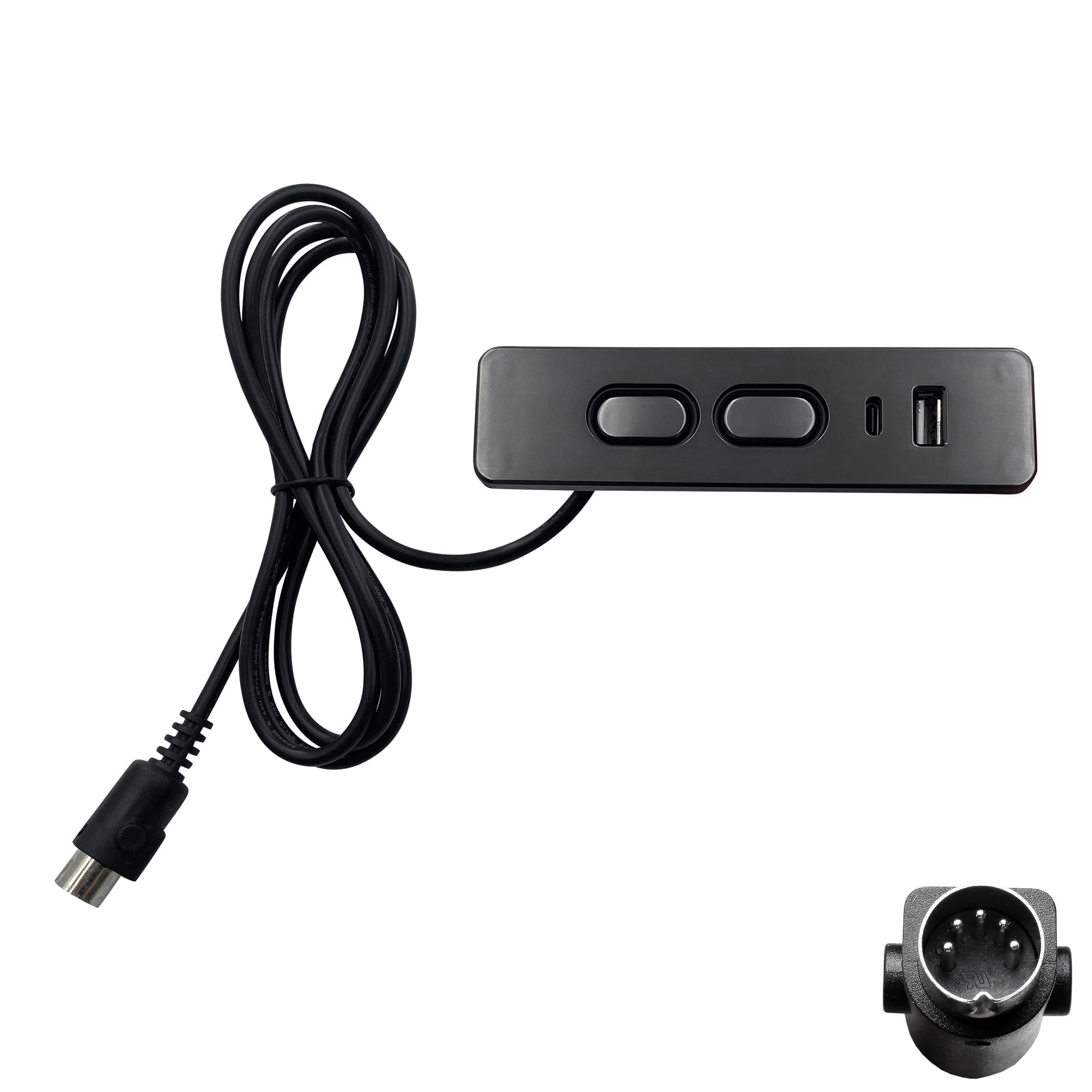 Universal Power Recliner Couch Lift Chair 2 Button 5 Pin Switch Hand Control Replacement with USB A and C Ports