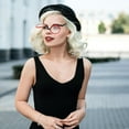 thumbnail image 1 of Universal Presbyopic Glasses Folding Magnifying Reading Eyeglasses Flip-up Lens Make up Glasses +1.0~+4.0, 1 of 7