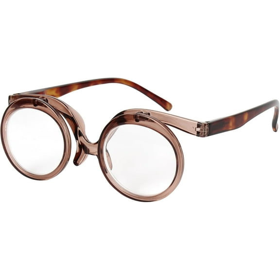 Universal Presbyopic Glasses Folding Magnifying Reading Eyeglasses Flip-up Lens Make up Glasses +1.0~+4.0