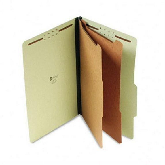 Universal Pressboard Classification Folder Legal 6-Section Green