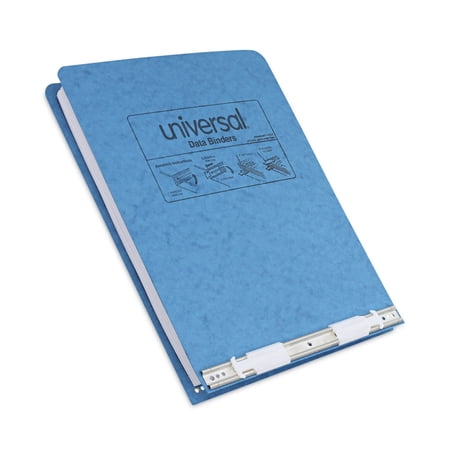 Universal Pressboard Hanging Data Binder, 9-1/2 x 11, Unburst Sheets, Light Blue -UNV15431