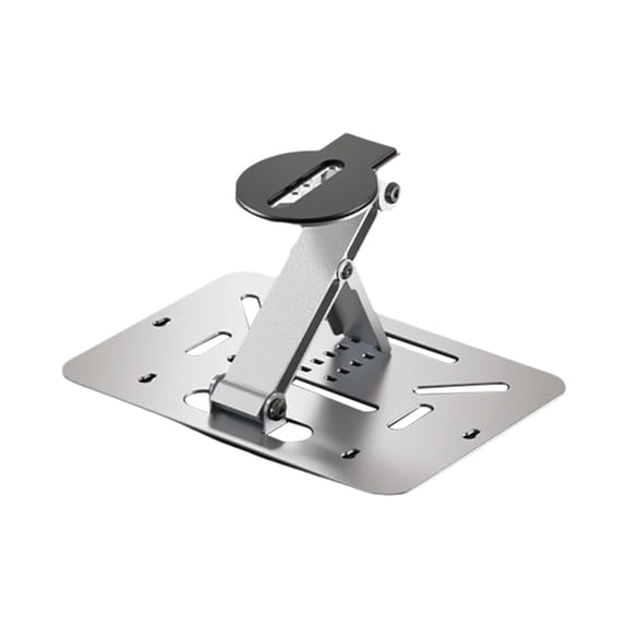 Universal Projector Bracket with 1/4 Inch Screw Desk, Ceiling and Wall Mount Adjustable Foldable Projector Stand Silver