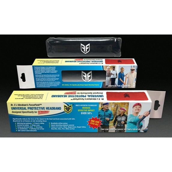 Universal Protective Headband Designed Specifically for Seniors & the Elderly - BLACK