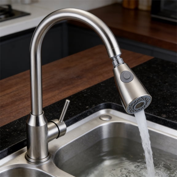 Universal Pull Down Kitchen Faucet Sprayer Head Replacement Pull Out Kitchen Faucet Spray Head Bruhsed 2 Function Sprayer A