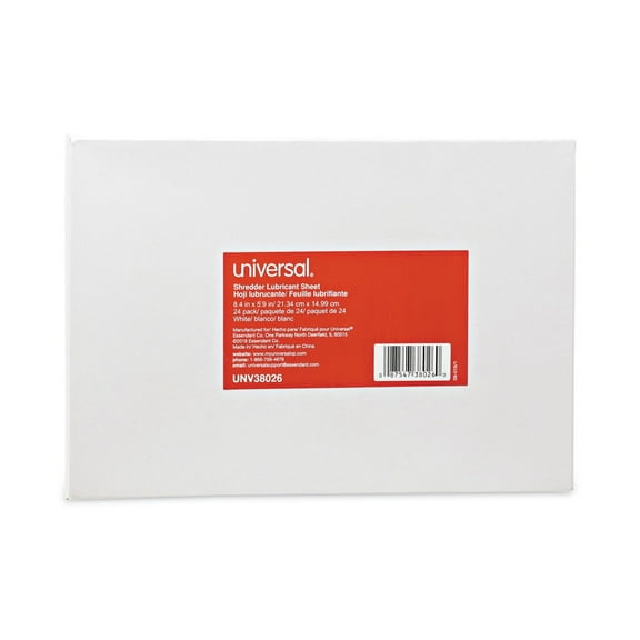 Universal RS-SLS-02 5.5 in. x 2.8 in. Shredder Lubricant Sheets (24/Pack)