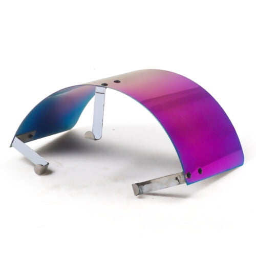 Universal Racing Cold Air Intake Filter Heat Shield Cover 2.5"-3.5" Neo Chrome