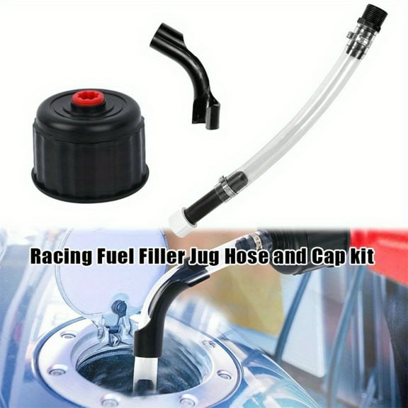 Universal Racing Fuel Jug Cap & Hose Kit - Replacement for VP, JEGS & More 2-5 Gallon Cans