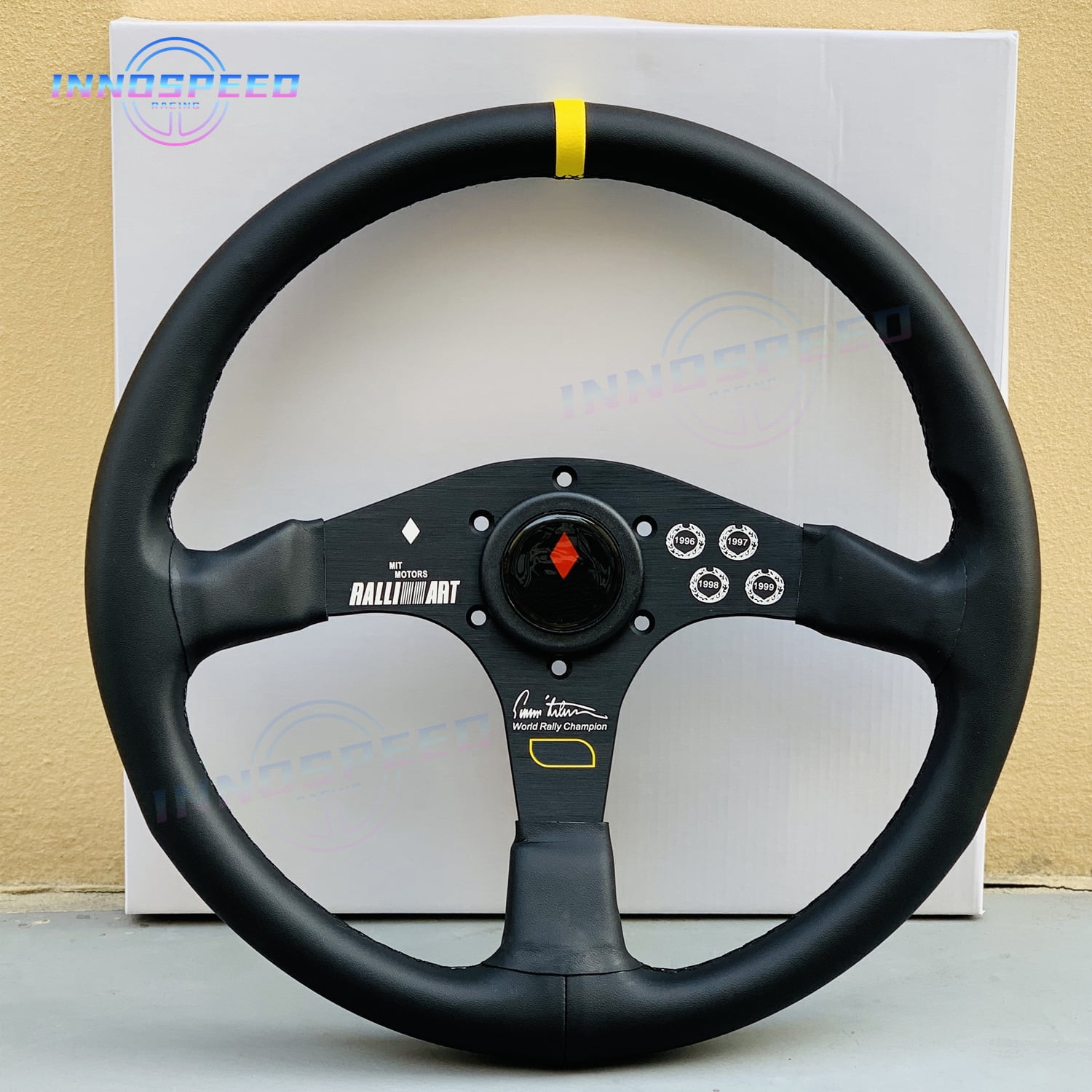 Universal Racing Leather Steering Wheel 14inch JDM Turning Sport Car Steering Wheel