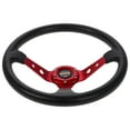 thumbnail image 1 of Universal Racing Steering Wheels 14 Inch 350mm Dish Deep Steering Wheels Pu Drifting Steering Wheels For Car Golf Cart And Gaming Red, 1 of 8