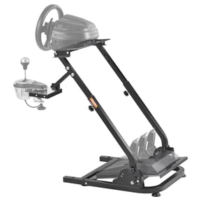 Universal Racing Wheel Stand for Logitech & Thrustmaster - Adjustable Steering Wheel Stand with Pedal Mount, Compatible with Xbox/PS5/PC