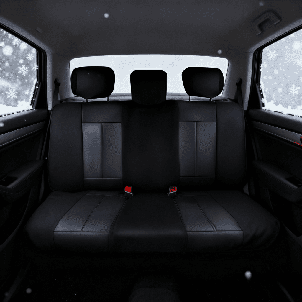 Universal Rear Bench Car Seat Cover, Full-Size Back Seat Protector for Cars SUVs Trucks, All-Season Fit, Upgrade Interior Style, Easy Installation – Rear 3-Seat Cover