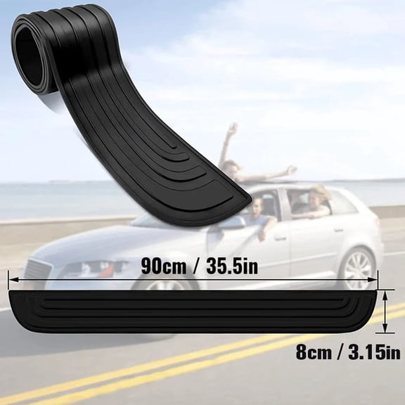 Universal ​ Rear Bumper Guard PVC Rubber Protector Strip Car Trunk Door Sill Plate Protector For Bumper Reinforcement Decoration