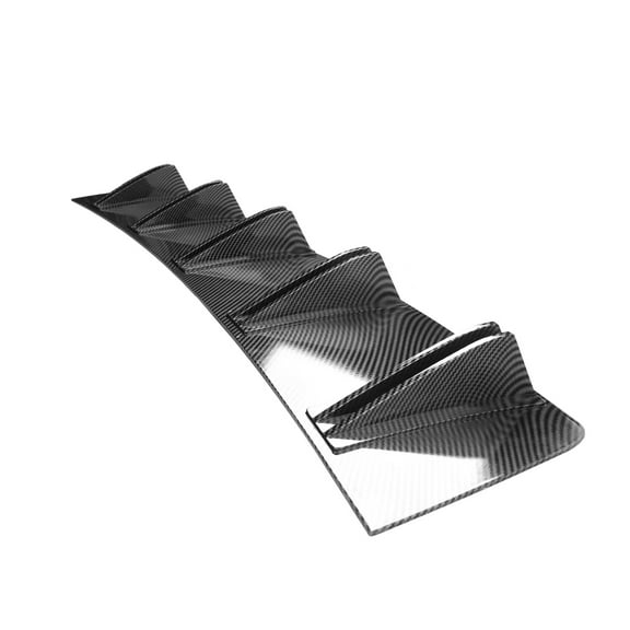 Universal Rear Bumper Lip Diffuser 5 Fin Universal Car Rear Bumper Chassis Carbon Fiber Spoiler  Fin Car Modified Styling Accessories