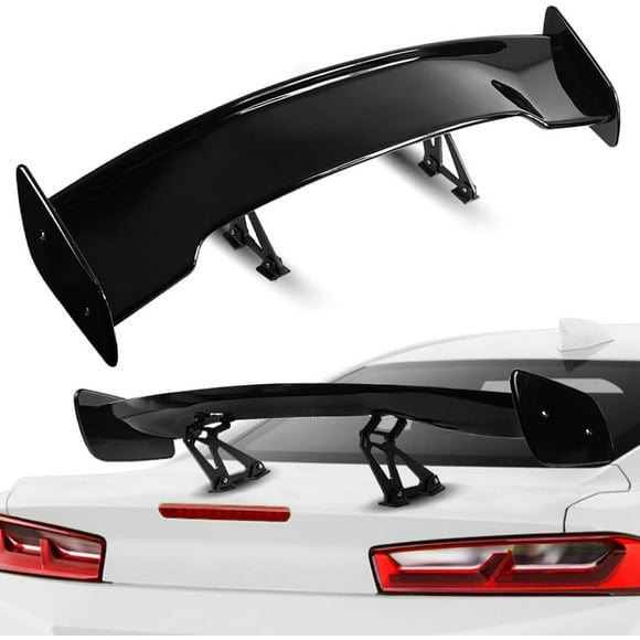 Universal Rear Spoiler 46Inch Rear Trunk Spoiler Wing Universal for Cars GT Style ABS Adjustable Lightweight Trunk Lid Spoiler Wing Racing Spoiler (Glossy Black)