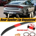thumbnail image 1 of Universal Rear Trunk Spoiler Lip Wing Adjustable 45"-50" (Duckbill Lip) ABS Rear Lid Spoiler, Black & Red, 1 of 8