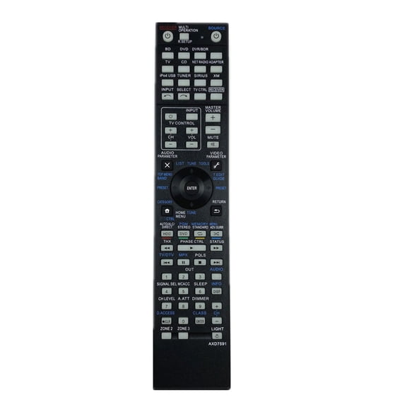 Universal Receiver Remote Control AXD7591 Compatible for SC35 VSX-920-K AXD7662 AXD7618 Replacement Controller