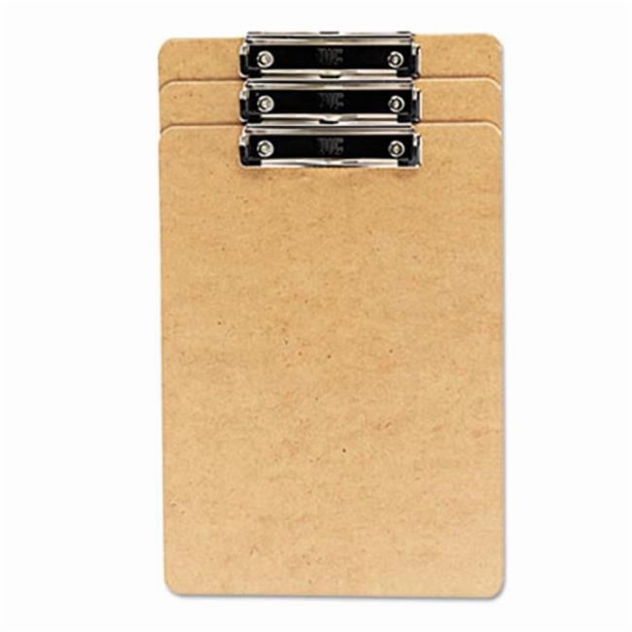 Universal  Recycled Clipboard- .5 in. Capacity- Holds 8.5w x 14h- Brown- 3-Pack