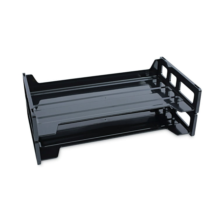 Recycled Plastic Side Load Desk Trays, 2 Sections, Legal Size Files, 16.25 Recycled Plastic Side Load Desk Trays, 2 Sections, Legal Size Files, 16.25