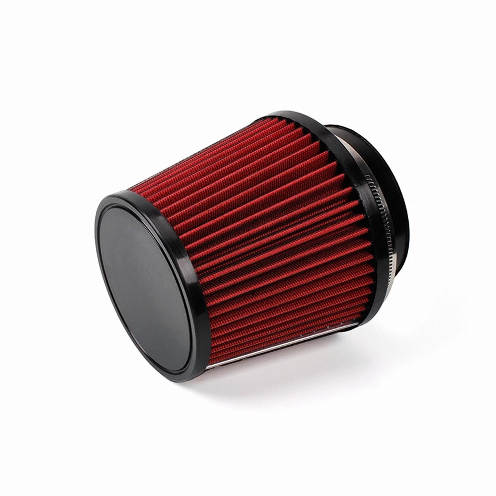 Universal Red 3" High Flow Inlet Cold Air Intake Cone Replacement Dry ...