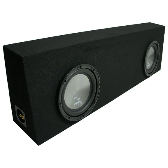 Universal Regular Cab Truck Harmony A122 Dual 12" Black Sub Box Enclosure