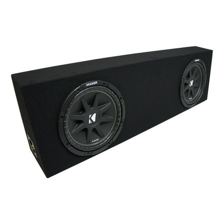 Universal Regular Cab Truck Kicker Comp C12 Dual 12" Black Sub Box - Final 2 Ohm